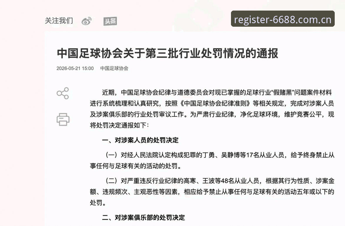 体育最新版本推荐 中国足协第三批禁足名单全面评测:65人重罚背后的行业整顿深度分析